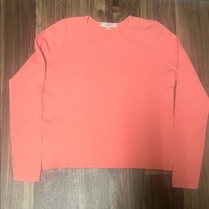 LOFT Vibrant Coral Long Sleeve Top